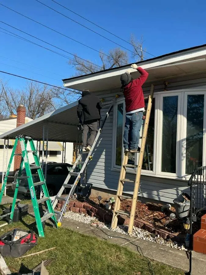 Restoration crew performing exterior repair in Soledad